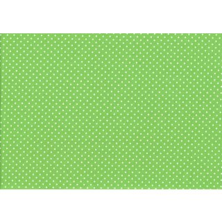 Baumwolldruckstoff Grün Lime Punkte 2mm