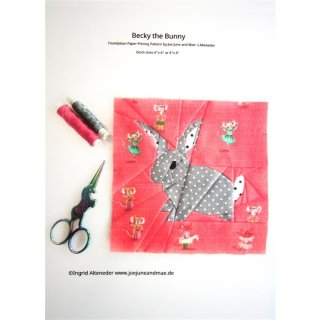 Becky the Bunny Pattern Tutorial Schnittmuster FPP Hase  by Joe June and Mae