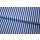 Retro Basic Streifen 6mm 1/4" Blau Blau Sharktown Stripes Resttück 1 Meter