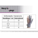 Regi&acute;s Grip  Drei Finger Quilthandschuhe Uni Grau Quilt Handschuhe Quiltgloves