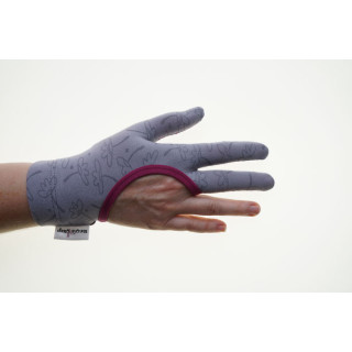 Regi´s Grip Drei Finger Quilthandschuhe Blümchen Pink Handschuhe Quiltgloves M