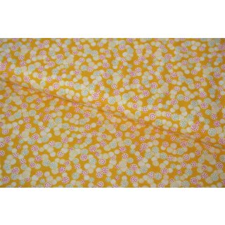 Penny Rose Fabrics Restposten Hope Chest Yellow Gelb Circles Reststück 90cm