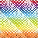 POP Dots by Another Point of View Ombre Rainbow White Weiss  Reststück 1,60 Meter