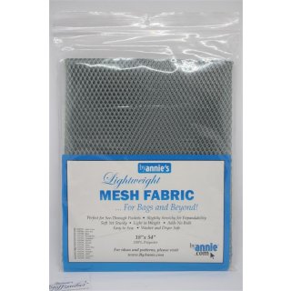 Lightweight Mesh Fabrics by Annie´s Netzstoff  Pewter Silber