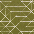 Baumwolldruckstoff Geometrische Linen Olivgrün