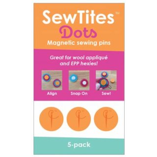 SewTites Dots Magnetic Sewing Pins 5er Pack Orange