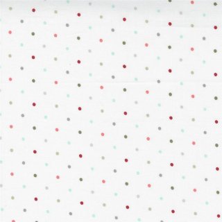 Christmas Morning Basic Dots Snow Multi Lella Boutique Reststück 40cm
