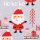 Baumwolldruckstoff Weihnachten Hohoho Grau Santa
