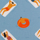 Canvas Swimmingpool Wasser Taschenstoff Hellblau