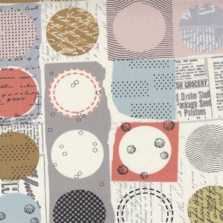 Celestial CollageText Focal Moonbeam by Zen Chic Reststück 80cm