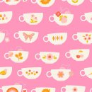 Tea Cups Flamingo Camellia by Melody Miller Ruby Star...
