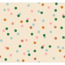 Camellia Spritz Parchment Olka Dots by Melody Miller Ruby...
