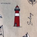 Canvas Maritim Lighthouse Leuchtturm Schiffe Anker Leinenoptik