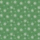 Postcard Christmas Snowflakes Green Kristalle Sterne