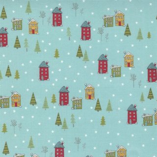 Snowkissed by Sweetwater Splash Aqua Christmas Collection #14 MintTürkis The Lodge Novelty Christmas Houses