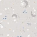 D Is For Dream Stardust Baby Night Stars Moon Grey by Paper + Cloth