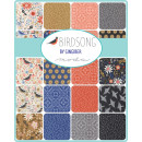 Birdsong by Gingiber Little Flowers Blenders Small Floral Pebble Grey Grau