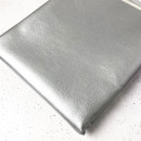 Lederimitat Metallic Silber Reststück 50cm