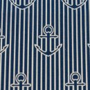 Canvas Maritim Anker Streifen Blau Leinenoptik