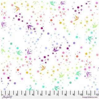 Tula Pink True Colors Fairy Dust  PWTP133 White Weiß