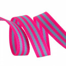 Tula Pink Webbing Gurtband Aqua/Hot Pink 2 Yard x 1 inch...