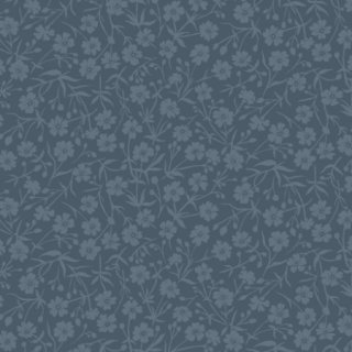 August Meadow Collection Slate Grey Schiefergrau Blau zartes Blütendesign