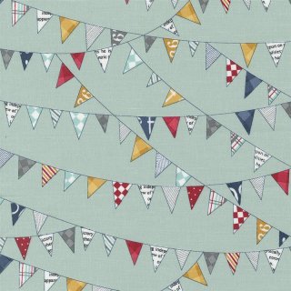 Vintage - Bunting - Aqua  by Sweetwater  Bunting Novelty Flags