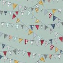 Vintage - Bunting - Aqua  by Sweetwater  Bunting Novelty...