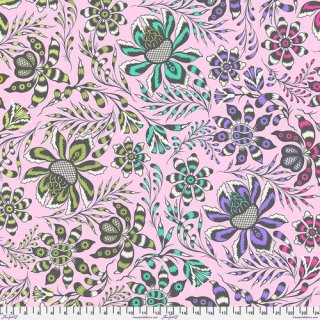 Tula Pink Backing Fabric - Roar! - Super Wild Vine Blush  108" Wide Quilt Backings Ladybug  Rückseitenstoff