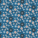 Among Flowers - Fractal - Twilight Blue - by Cotton + Steel
