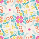 Pivot Natural Canvas 100% Baumwolle Wildflower 30s and Retro Floral Funky - Ruby Star