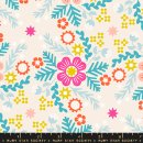 Pivot Natural Canvas 100% Baumwolle Wildflower 30s and Retro Floral Funky - Ruby Star