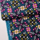 Pivot Black Canvas 100% Baumwolle Wildflower 30s and Retro Floral Funky - Ruby Star