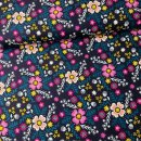 Pivot Black Canvas 100% Baumwolle Wildflower 30s and Retro Floral Funky - Ruby Star