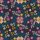 Pivot Black Canvas 100% Baumwolle Wildflower 30s and Retro Floral Funky - Ruby Star