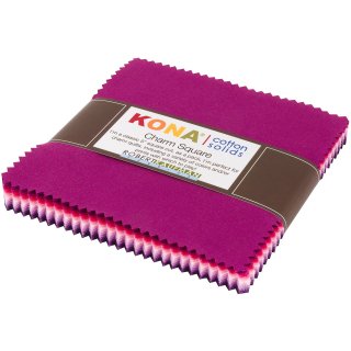 5" Charm Squares - Wildberry Palette - Kona Cotton Solids