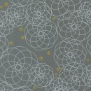 Shimmer by Zen Chic - Smoke - Swirls Swirling Geometric Circles Modern