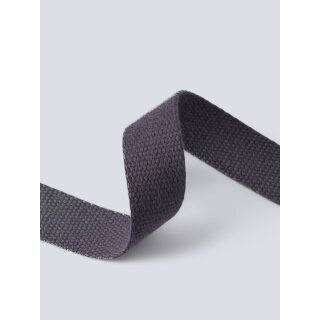 Webbing Gurtband  - Mind the Maker - 25mm  - Calm Grey 100% Baumwolle - Grau